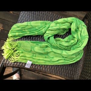 Lime green Disney Parks Mickey Mouse scarf